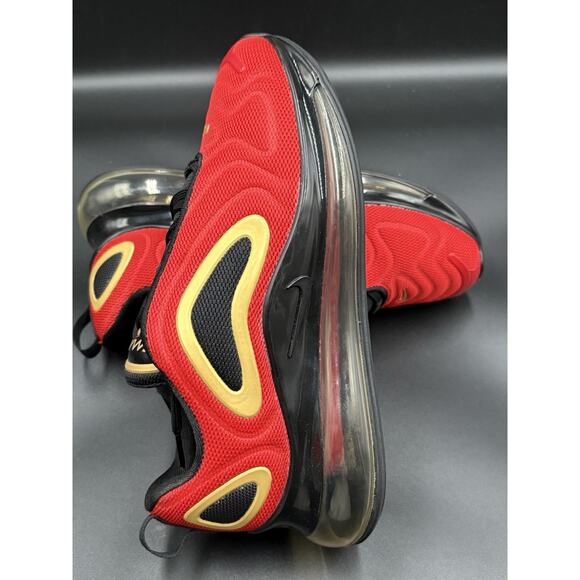 Nike Air Max 720 Red Gold Black Athletic Shoes CU4871-600 Women’s Size 8 - Picture 1 of 15
